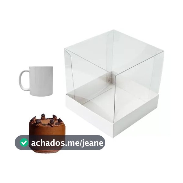 Caixa para mini bolo / caneca / Panetone / cupcake 10x10x10cm
