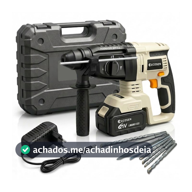 21V Martelete Furadeira rompedor eletrico profissional Martelo de impacto Rompedor  2 Bateria