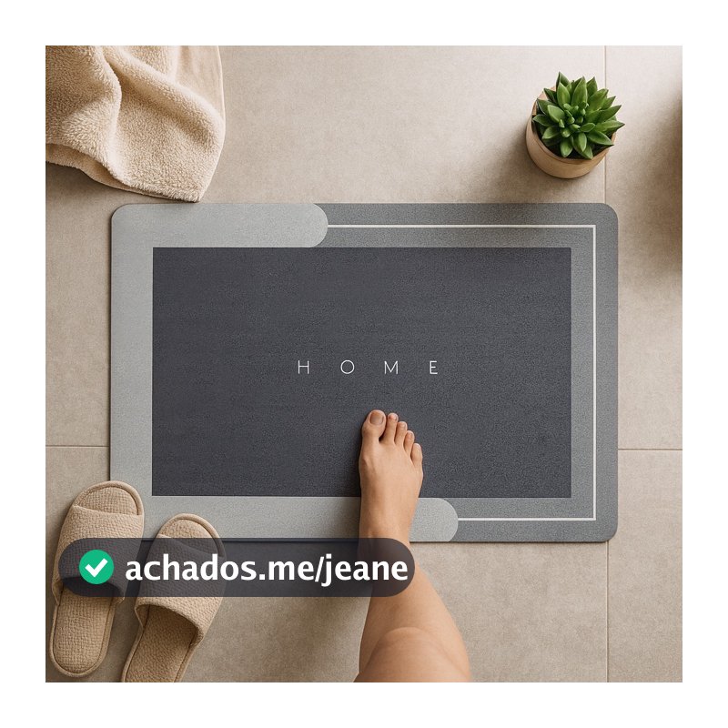 Tapete Mágico Banheiro Antiderrapante 40x60cm Super Absorvente Secagem Rápida Microfibra Box Cozinha