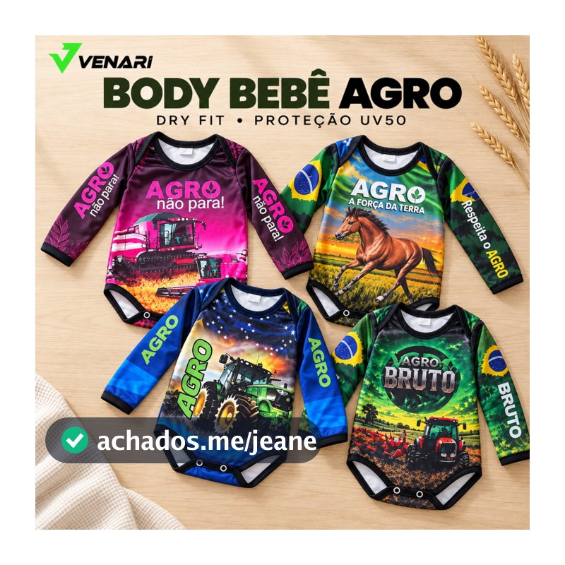 Body Bebê Agro Não Para  Body bebê agropecuária Conforto, Estilo e Orgulho do Campo Desde os Primeiros Passos