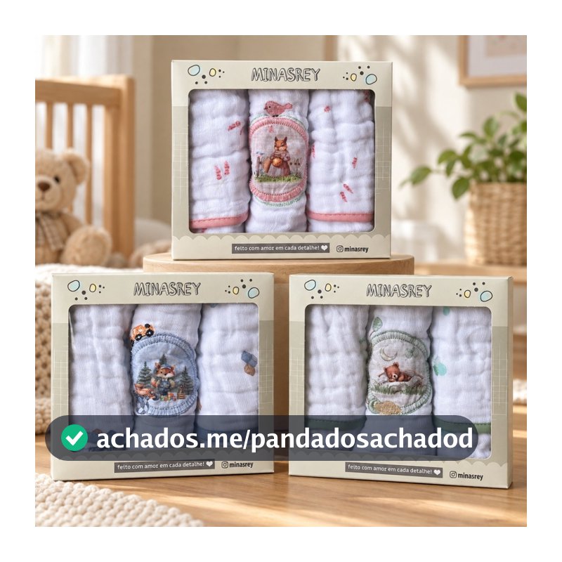 Pano de Boca Babete Bebê Tecido Soft | Macio e Absorvente 40x20cm | Muito Mimo Raposa