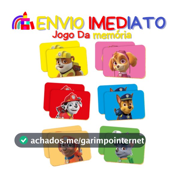 Jogo Da Memória 12 Peças  - Infantil - criança - brinquedo - Diversão garantida