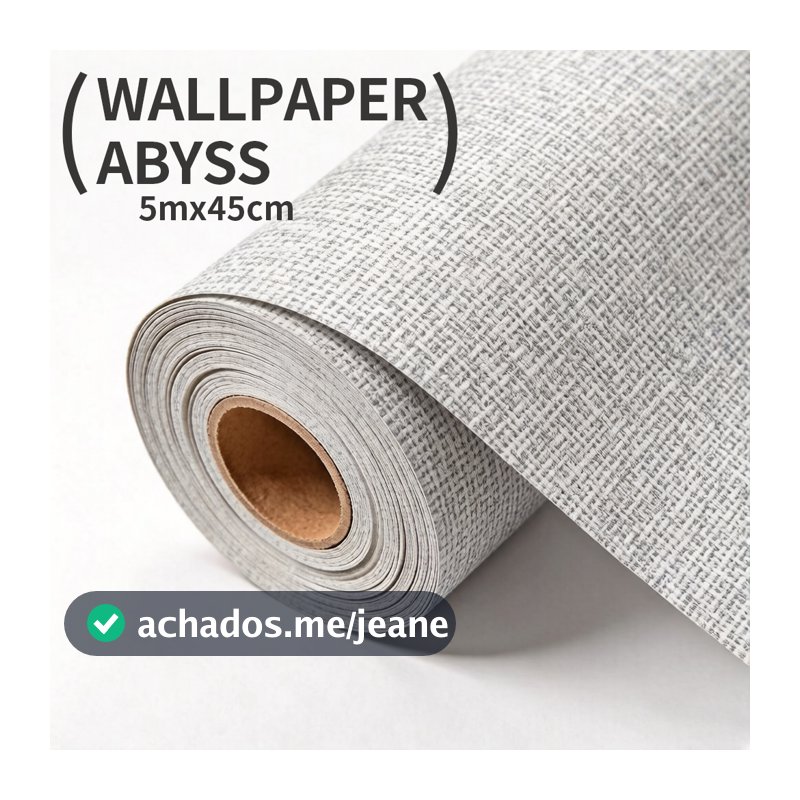 Papel de Parede Adesivo Linho 5M x 45CM Autoadesivo Removível Resistente à Água para Sala Quarto Móveis