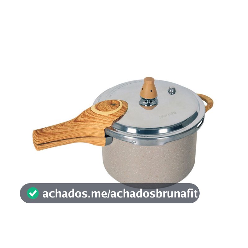 Panela de Pressão Brinox Ceramic Life Pressure Indução 4,2L Cor Areia - Antiaderente Cerâmico