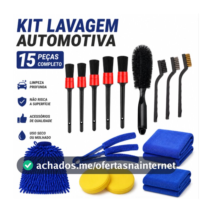 Kit 15 Peças Conjunto De Escovas De Limpeza Para Carro Conjunto De Escovas De Limpeza