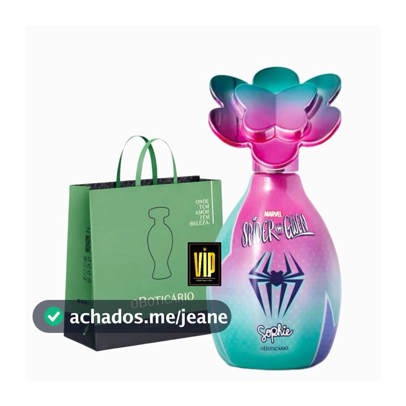 O Boticário Colônia Infantil Sophie Spider-Gwen 100ml - Segura e Colecionável