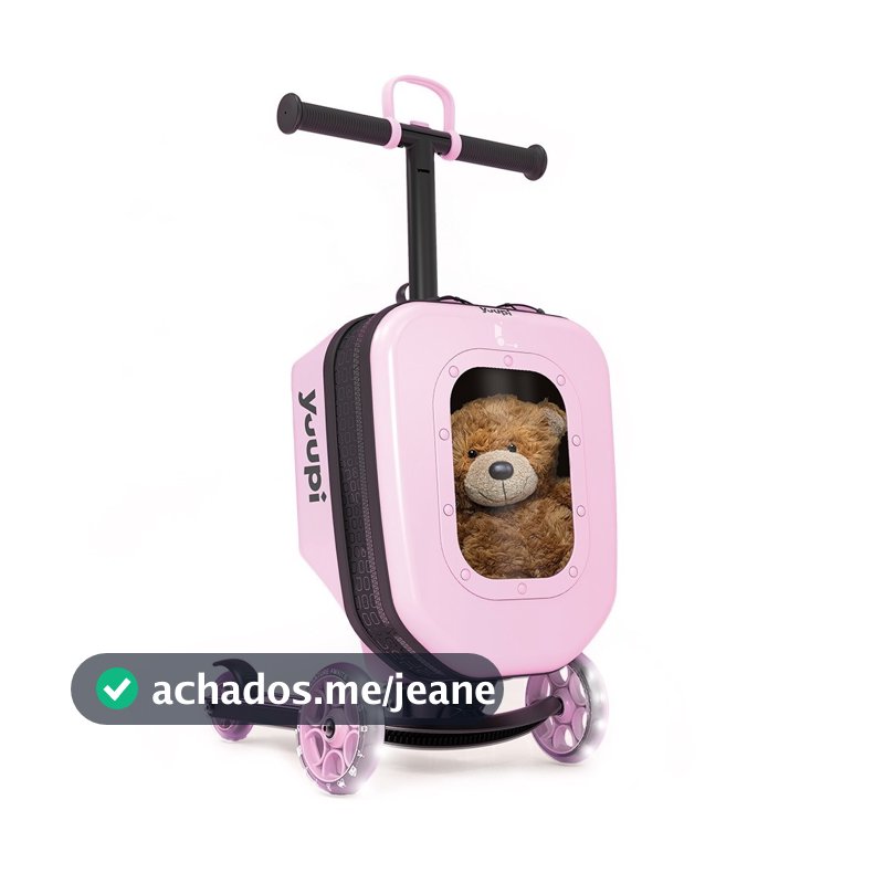 Patinete e Mochila Infantil 2 em 1 Rosa Yuupi