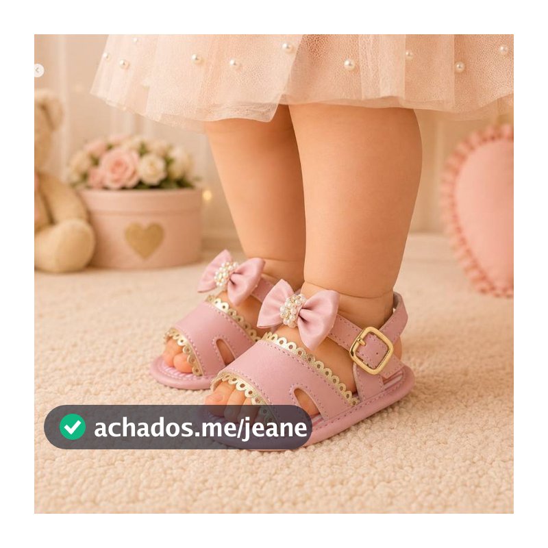 Sandália Infantil Bebê Menina Delicada Primeiros Passos RN