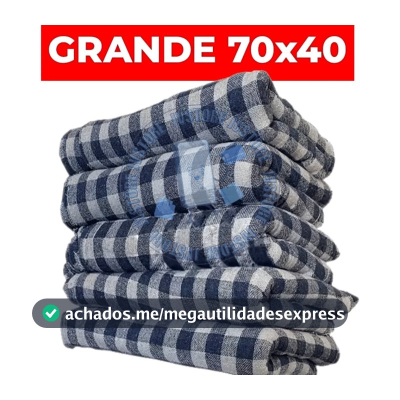 Kit Panos de Chão Xadrez 100% Algodão Grande Alta Absorção Kit Econômico Limpeza Ideal para Sua Casa