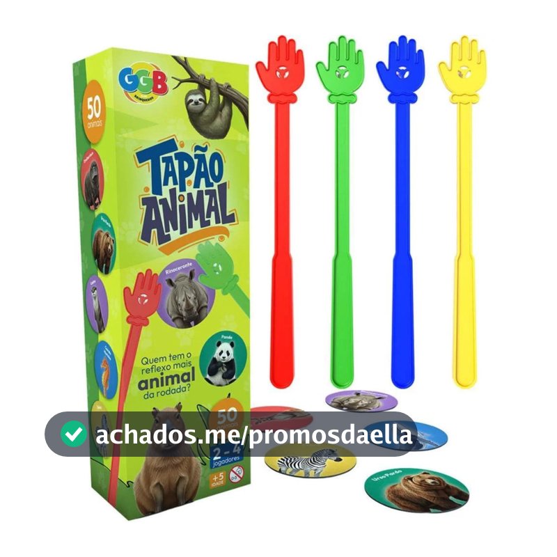 Jogo Tapão Animal Brinquedo Divertido Infantil 50 animais