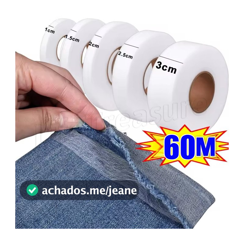 Fita Adesiva De Costura Dupla Face De 60 Cm-De Bainha De Calças-Tecido Forrado De Entretela Para Roupas Fitas De Ferro E