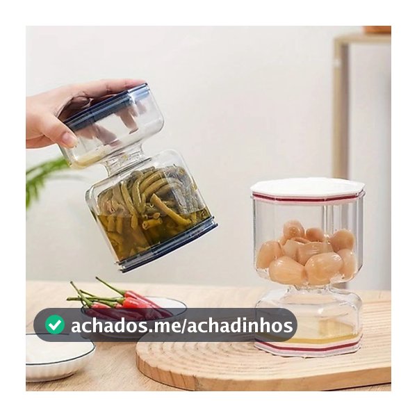 Pote Hermético para Conservas com Separador de Líquido com garfo 024-225