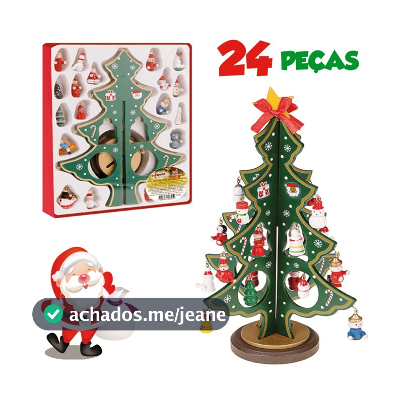 Natal - Árvore de Natal em Madeira para Montar - 04 Modelos