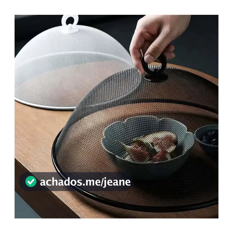 Tela Protetora De Alimento Grande Tampa Metálica Anti Mosca Cozinha Envio Rápido