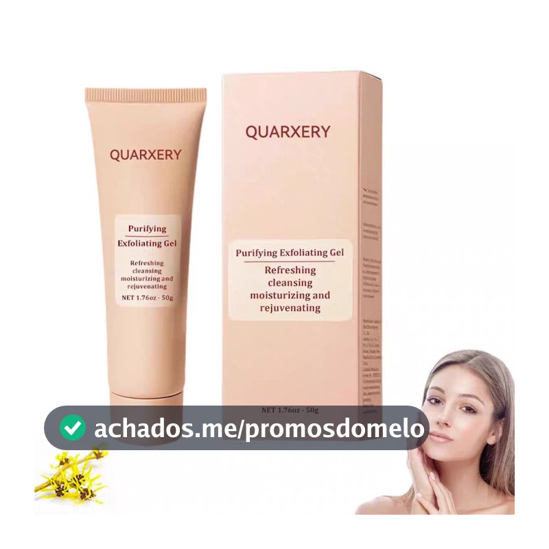 QUARXERY Gel Esfoliante Purificante Hidratante Duradouro Natural Iluminador Reparação Profunda Refrescante Não Oleoso