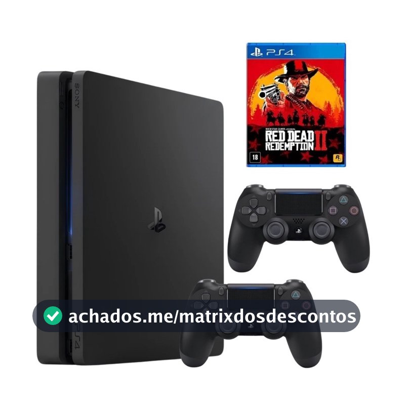 PlayStation 4 Slim 1 Tera ou 500gb Seminovo + 1 ou 2 controles + 1 jogo mídia física