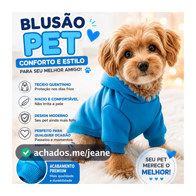 Moletom Pet Inverno Roupa Pet com Capuz Estilosa Confortável com Qualidade Roupa Adidog