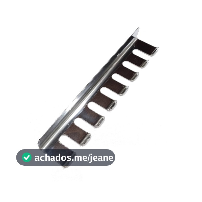 Suporte de Parede Para Espeto em Aço Inox Churrasco Churrasqueira