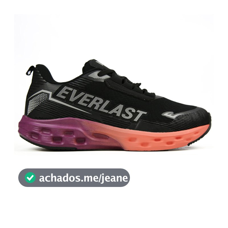 TÊNIS EVERLAST CLIMBER RUN 2 PRETO/ROSA UNISSEX