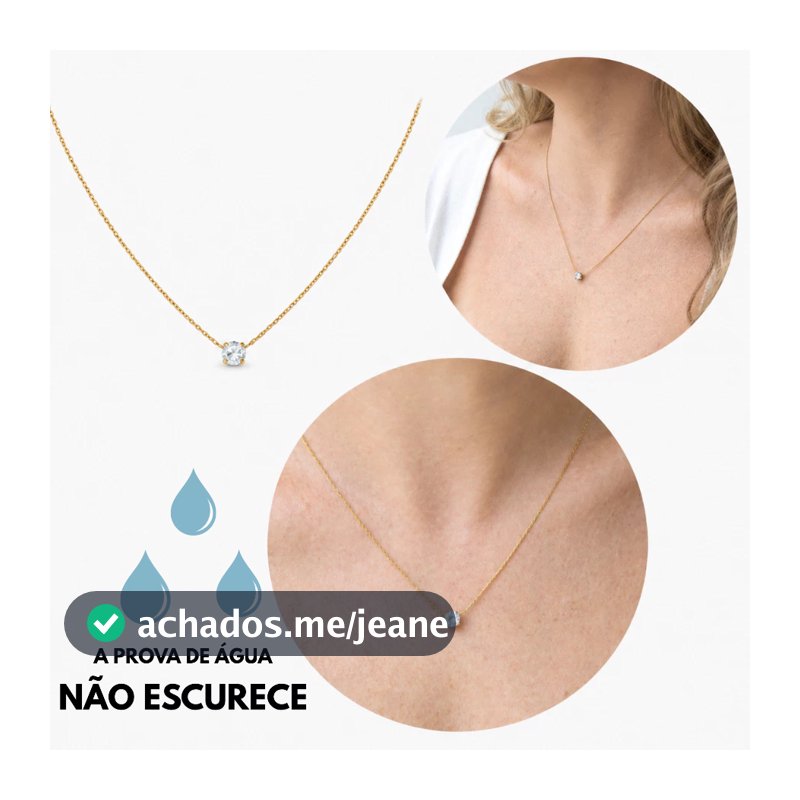 Colar Feminino Ponto Luz Dourado Extra Fino Aço Inoxidável Delicado Corrente Pingente Minimalista