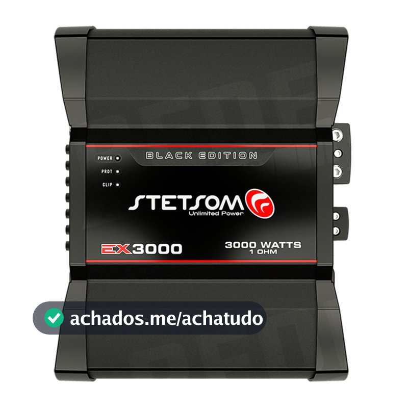 Módulo Automotivo Stetsom EX3000 3000W RMS Som Automotivo Digital 1, 2 ou 4 Ohms