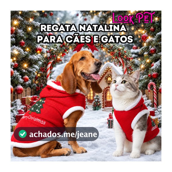Regata Natalina Roupa Para Cachorro Fantasia Natal Verão Calor Pequeno a Grande Cães e Gatos