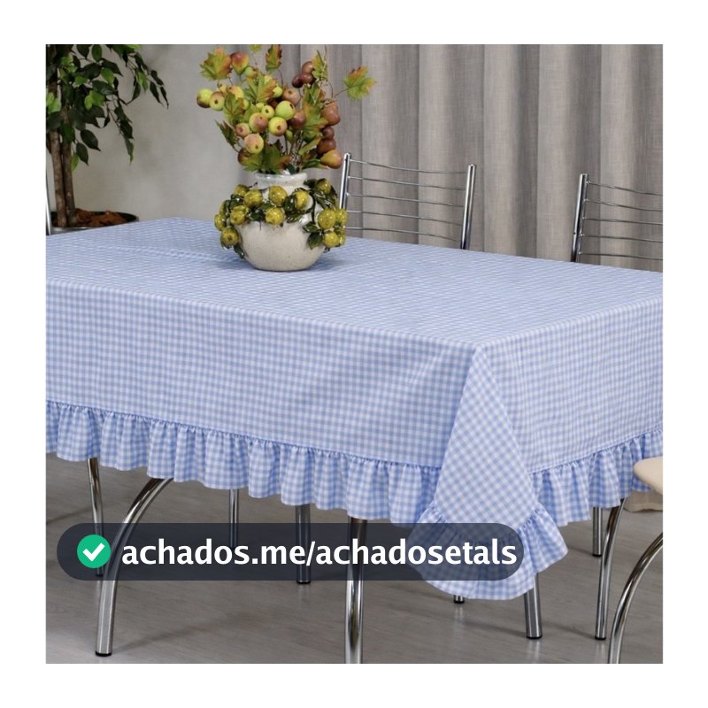 Toalha de Mesa com Babado de Algodão Decorativa