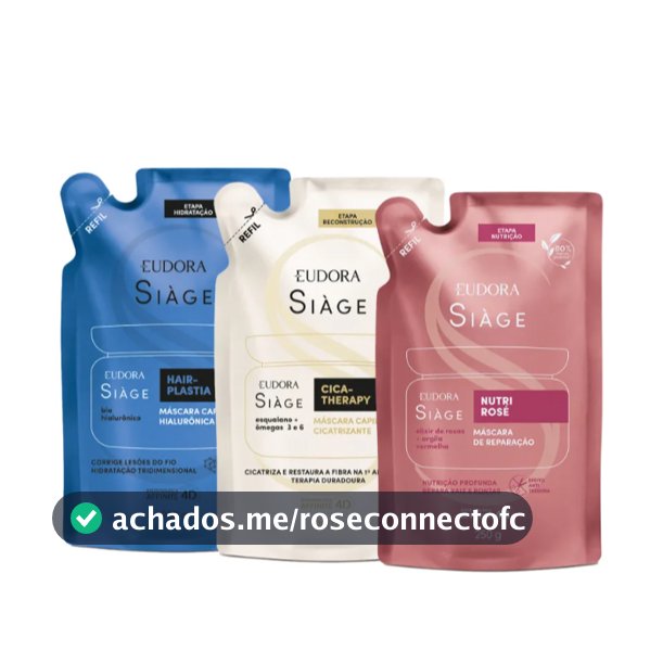 Refil máscara Eudora - Siàge Cronograma Capilar Máscaras - Hidratação / reconstrução / Nutrição