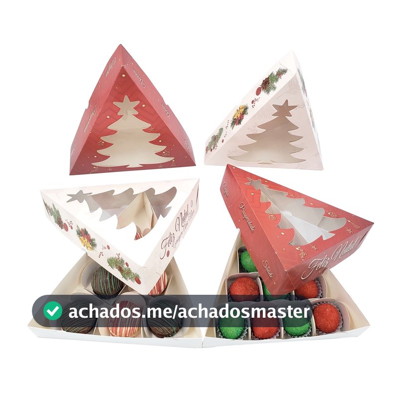 10 Caixas em formato de Arvore De Natal para 06 ou 10 Doces e lembrancinhas (escolher caixa / cor)
