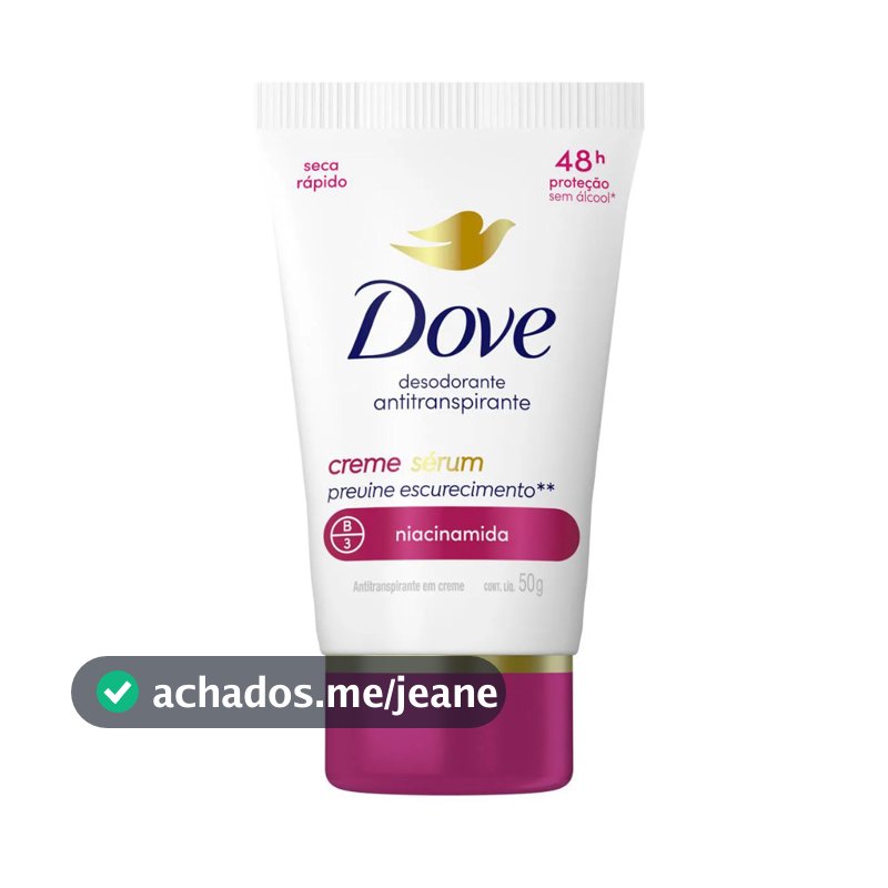 Desodorante Antitranspirante Dove Creme Sérum Niacinamida 50g