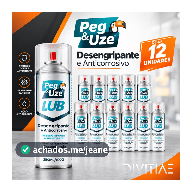 Kit 12 Óleo Desengripante Lubrificante Antiferrugem 250ml Multiuso Porta Moto Bike Carro Janela