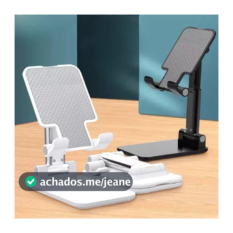 Suporte de Celular e Tablet Dobrável Ajustável Altura Ângulo Anti-derrapante para Mesa