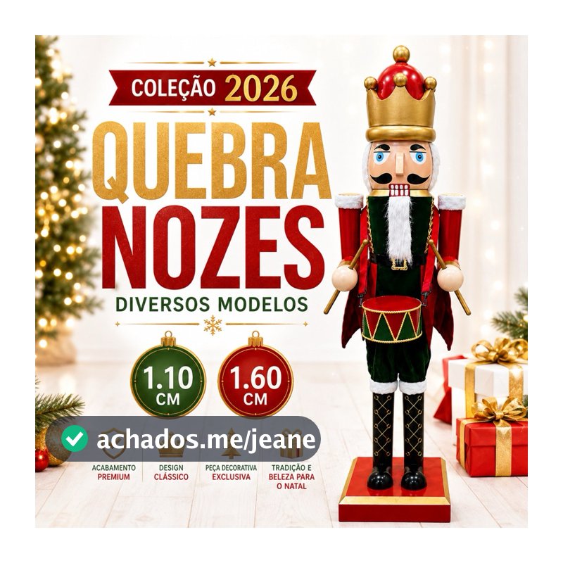 Decoração de Natal Quebra Nozes Gigante musical e movimento Entrega Imediata.