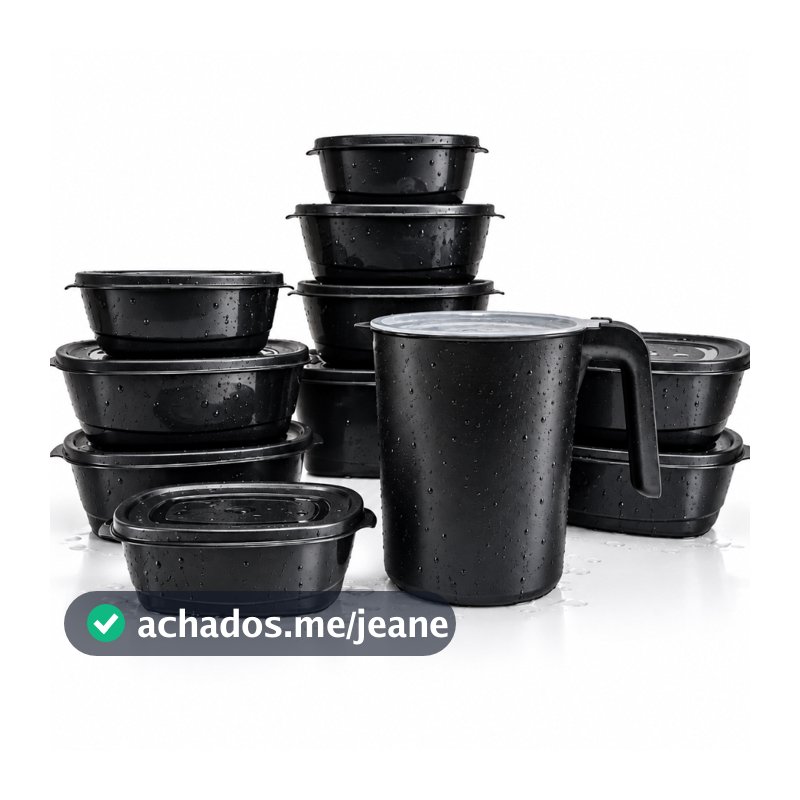 10 Pote + 1 Jarra com Tampa coisa de cozinha Potes Plásticos Vedação Alimentos Mantimento Vasilha