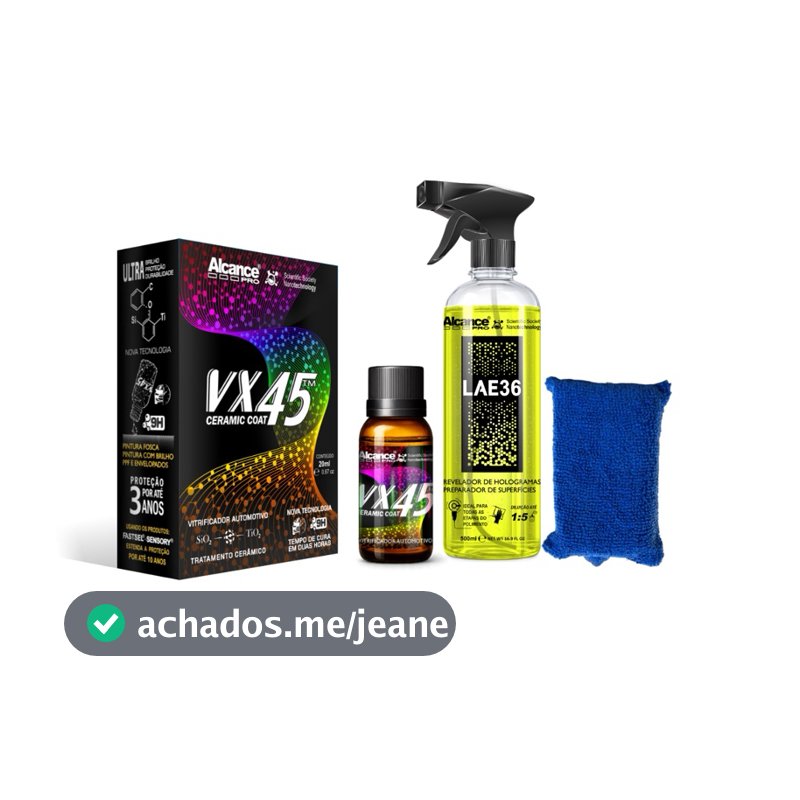 Kit Vitrificação Completa Vx45+ Lae36+ Aplicador Alcance