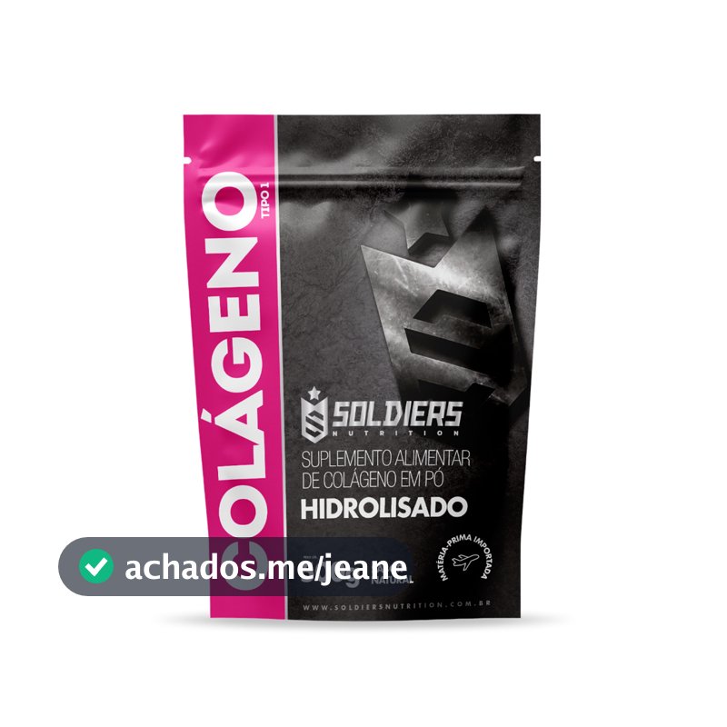 Colágeno Hidrolisado Tipo 1 500g 100% Puro Importado Soldiers Nutrition Beleza Pele Unhas Cabelos