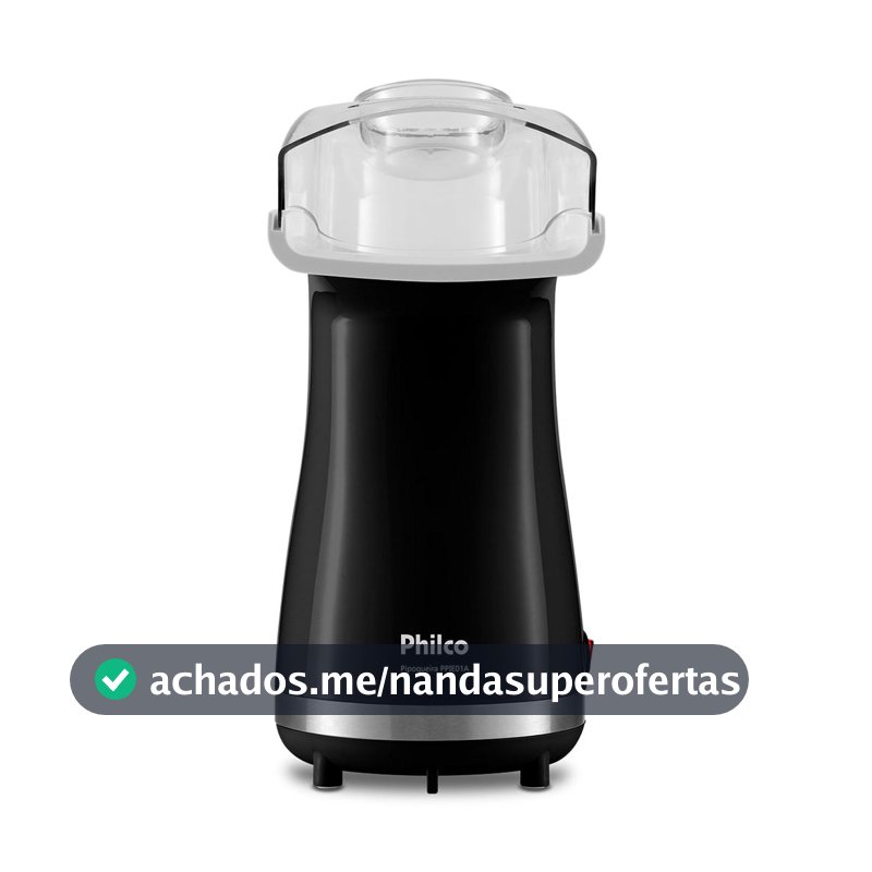 Pipoqueira Elétrica Sem Óleo Philco Preta 1200W PPIE01A