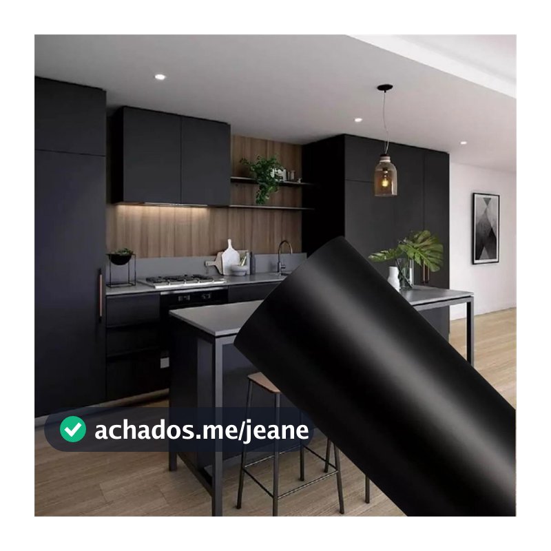 Papel Adesivo Preto 5 METROS X 45CM Adesivo Para Parede Moveis Geladeiras Eletrodoméstico a