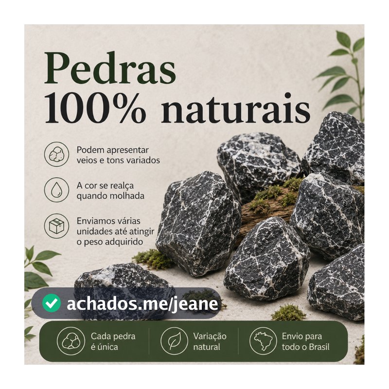 Pedras ou Rochas Pretas Vulcânicas Naturais para Aquários e Terrários Rochas Black & White Rock