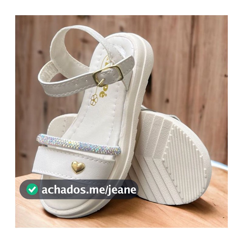 Sandália  Infantil Feminina Brilho Rasteirinha Menina Papete Strass