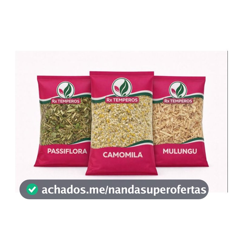 Mix Bons Sonhos – Chá Natural Relaxante com Passiflora, Camomila e Mulungu | 100g cada