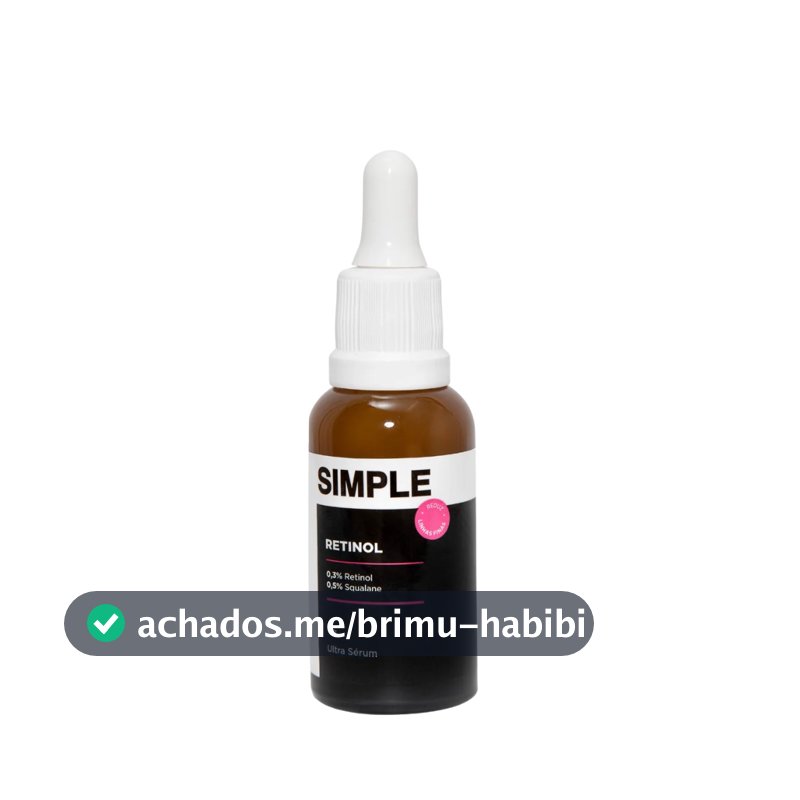 Ultra Sérum Retinol Reduz Linhas Finas e de Expressão Simple Organic