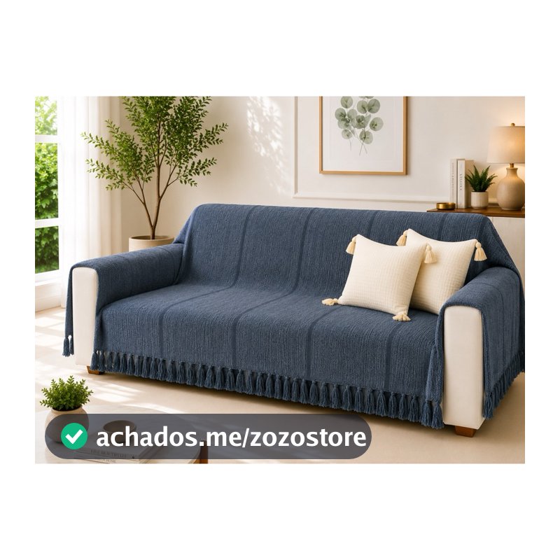 Manta Para Sofá Gigante 4,00 x 1,70 Algodão Protetora Decorativa Cobre Sofá