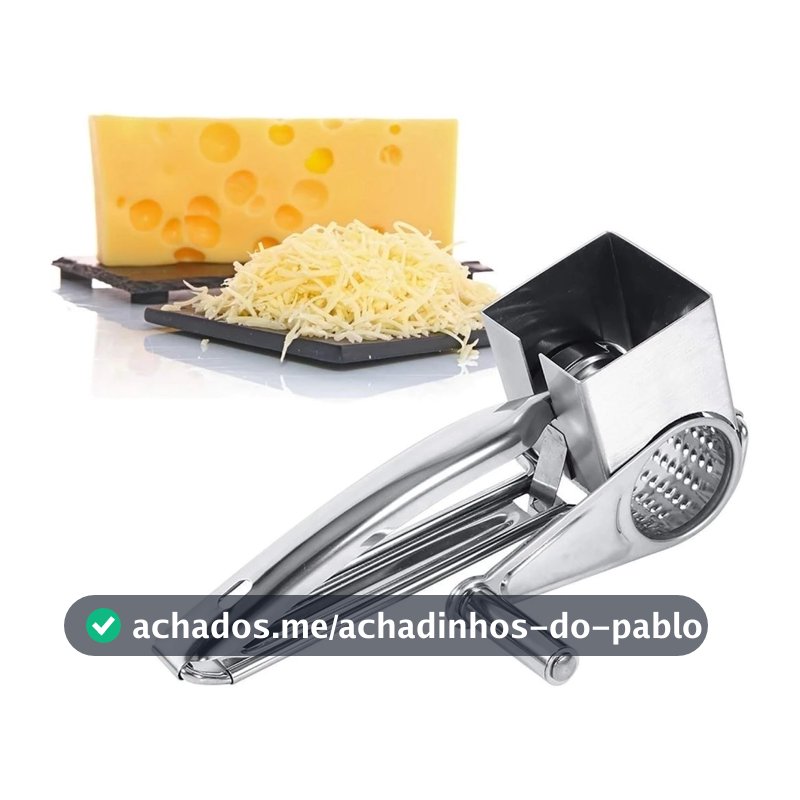 Ralador Triturador de Queijos e Alimentos Aço Inox