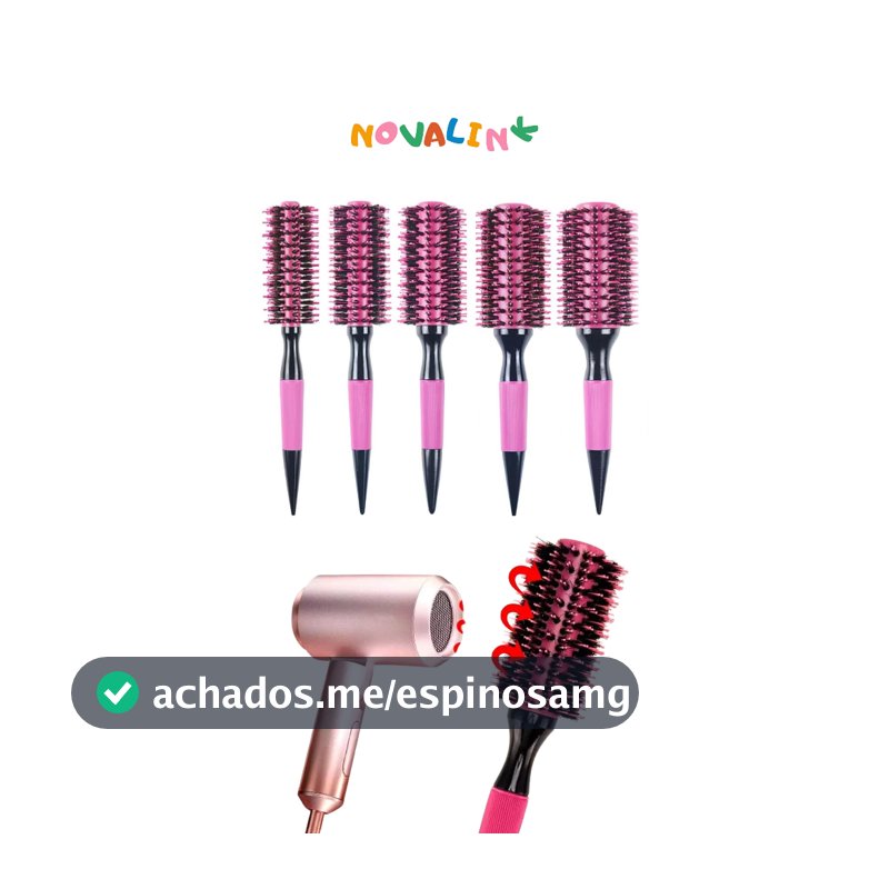 Escova Profissional Térmica com Cerdas Duplas e Base de Cerâmica Aleatório