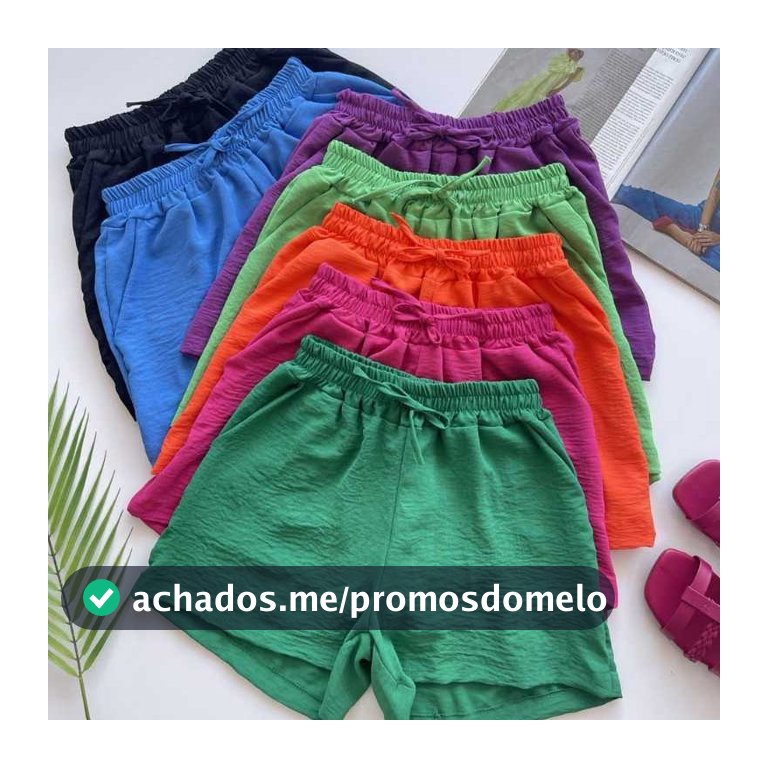 Kit 3 Shorts Feminino Duna Com Elástico na Cintura Básico leve Atlético Verão