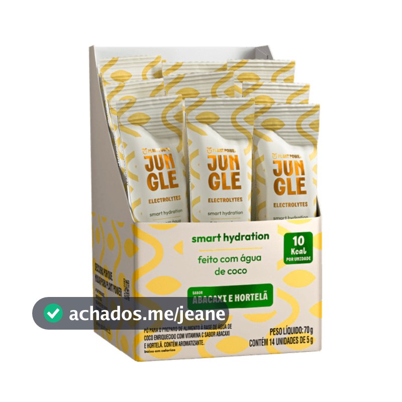 Jungle Eletrolytes Stick Plant Power Abacaxi Com Hortelã 14 unidades 5g