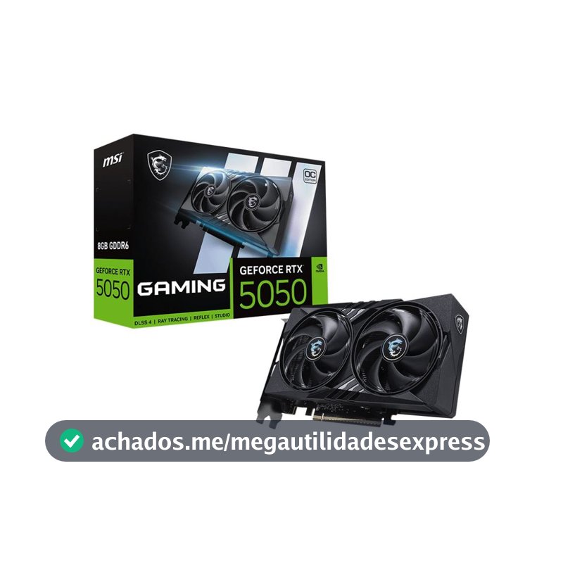 Placa de Vídeo MSI NVIDIA GeForce  RTX 5050 GAMING OC  8G  912-V538-009
