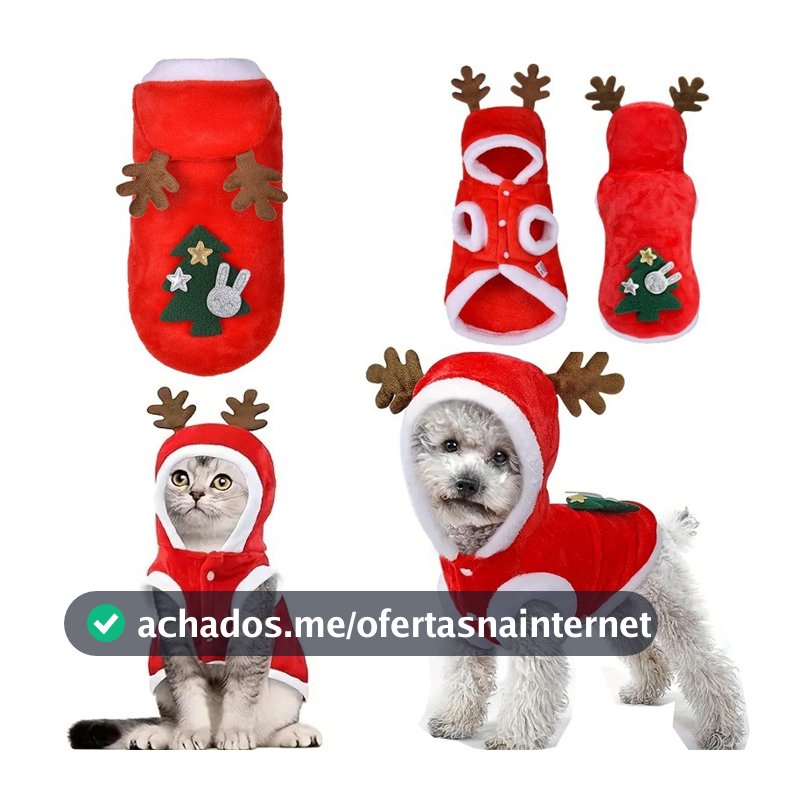 Fantasia De Natal Para Animais De Estimação , Colete Térmico De Flanela Cachorro , Gato , Papai Noel , Árvore Espessante