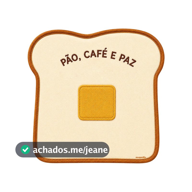 1 Jogo Americano Sousplat Tecido Impermeável Mesa Posta Café da Manhã 3D Bonjour Pão, Café e Paz